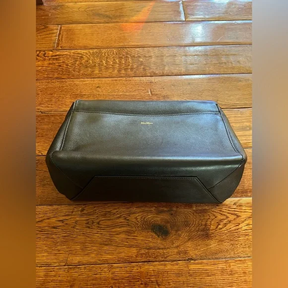 MaxMara Shoulder Bag Napa Leather Animal Print Black Small - Picture 14 of 16